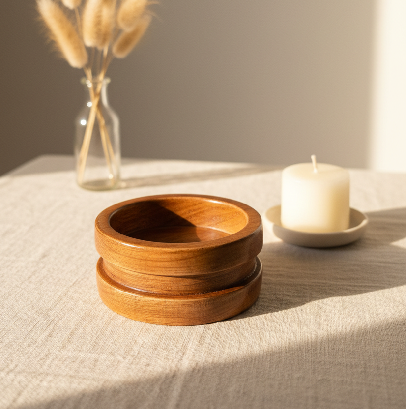 Bowl de madera torneado - lifestyle boho