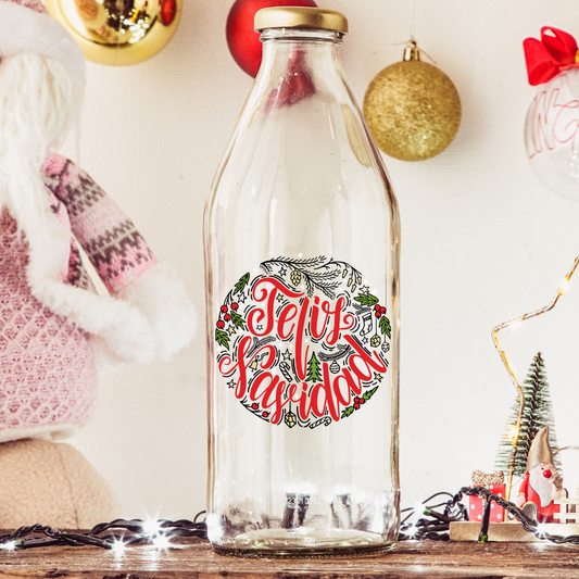 Botella Lechera "Feliz Navidad"