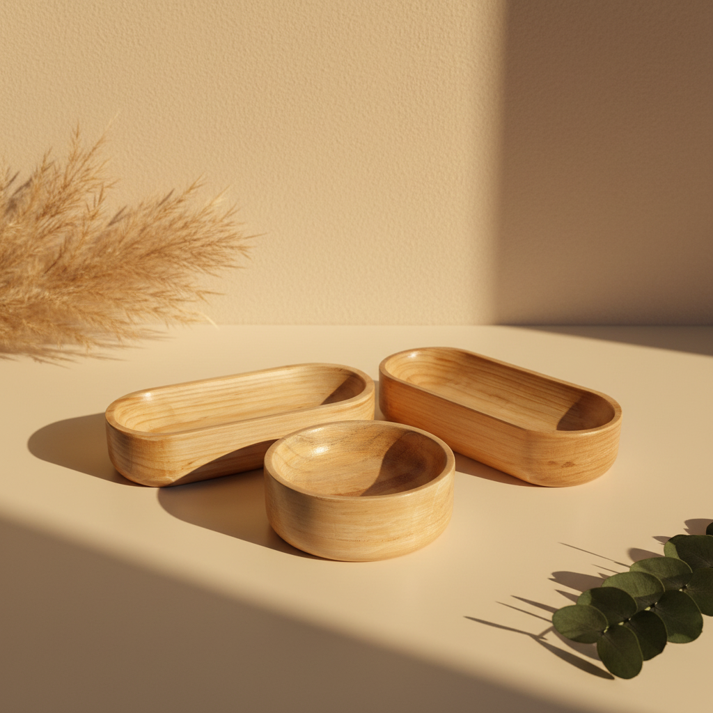 Bandejas madera natural