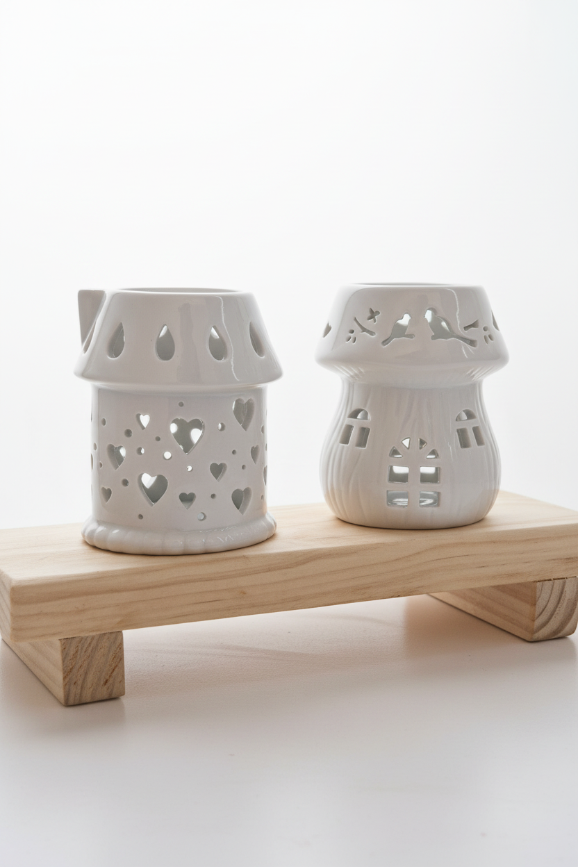 Portavelas iluminados