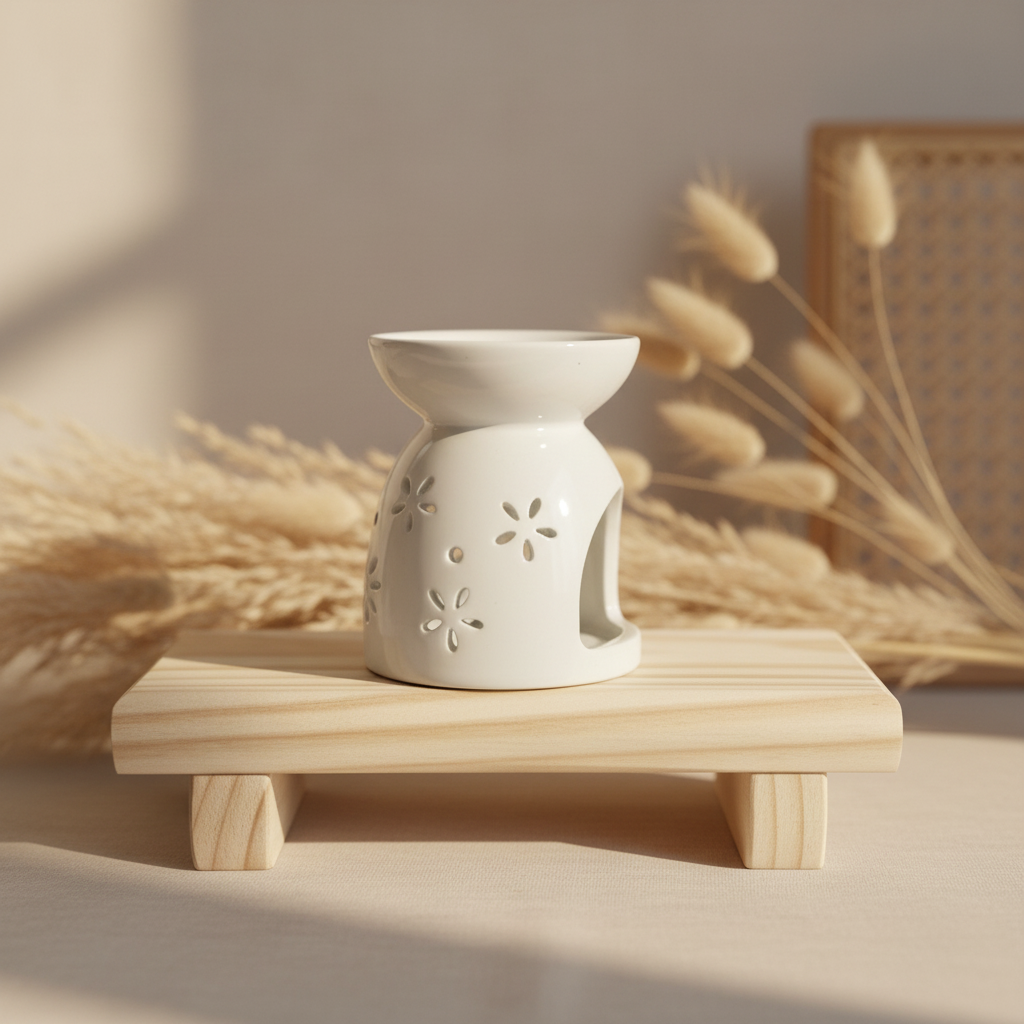 Quemador blanco minimalista