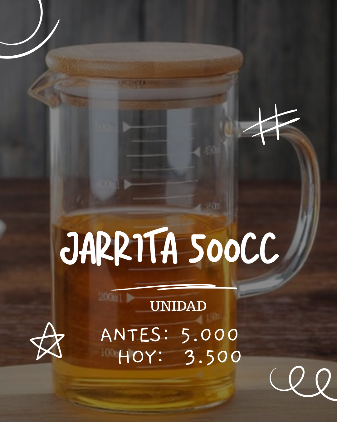 FRASCO TAPA BAMBÚ MAYORISTA