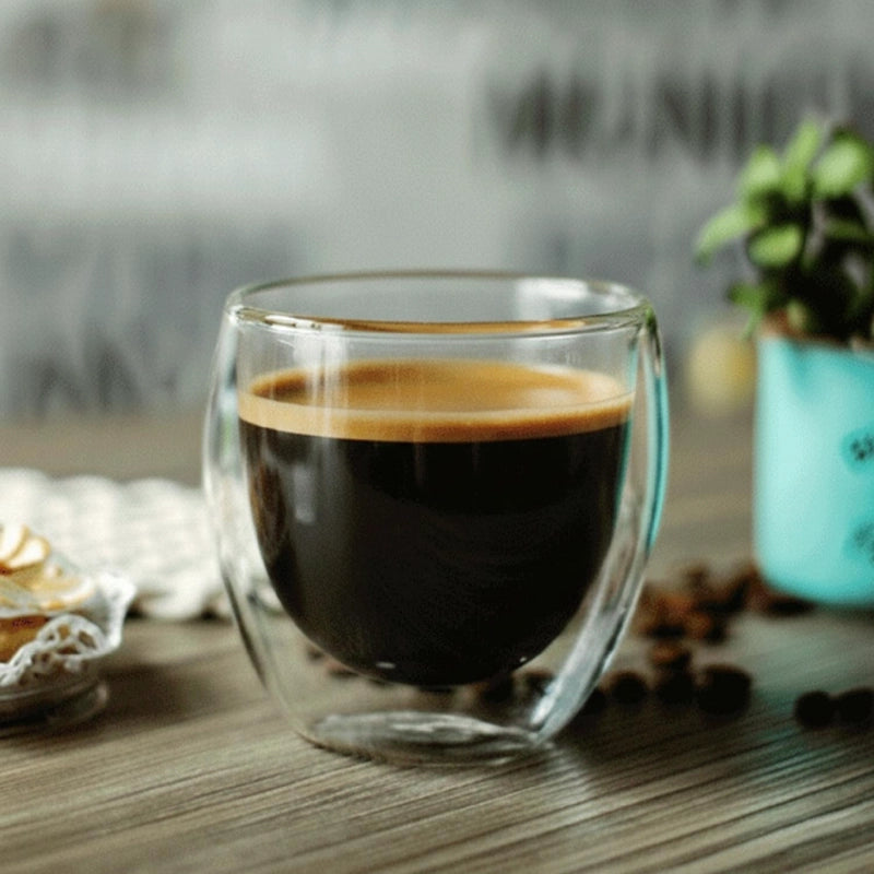 Taza café doble fondo espresso 80 cc