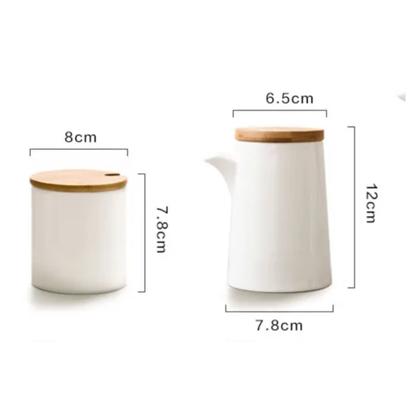 Set Cerámica Frasco + Aceitero