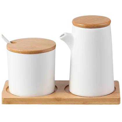 Set Cerámica Frasco + Aceitero